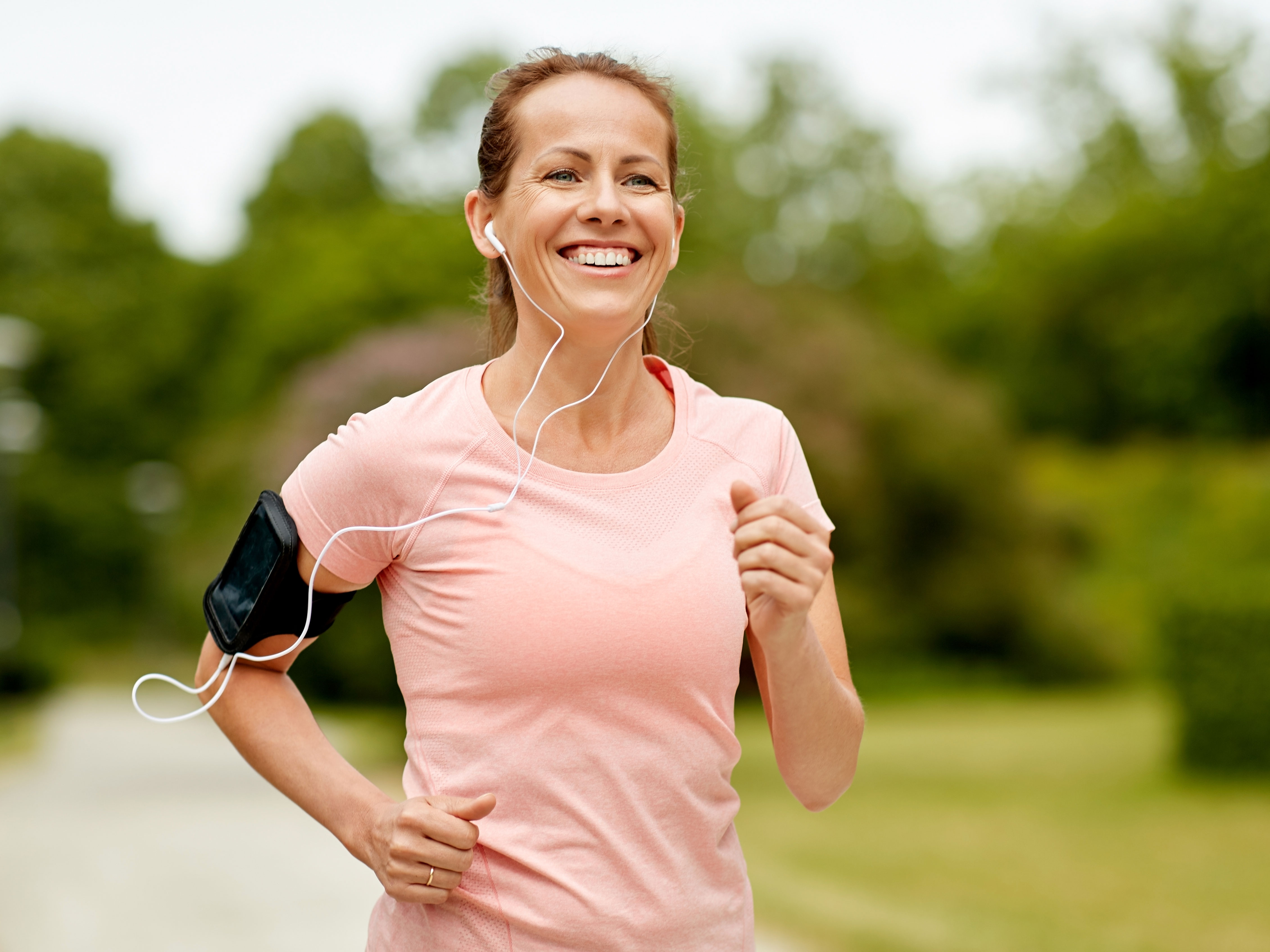 A woman exercising