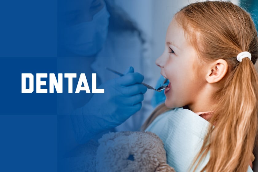 A girl getting a dental checkup