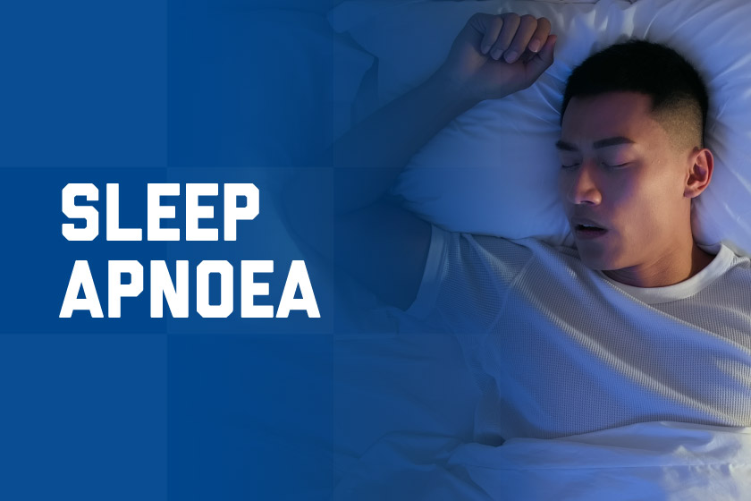 Man sleeping with mouth opening snoring